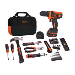 Image of Black & Decker 12V MAX Cordless Drill/Driver + 59 Piece Project Kit