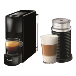 Image of Nespresso by Breville Essenza Mini Espresso Machine Bundle, Piano Black