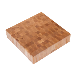 Image of John Boos Maple Square Chopping Block Non-Reversible, End Grain, 4in Thick (CCB Series) 18in x 18in x 4in