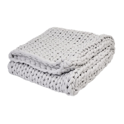 Image of Bearaby Cotton Napper 15lb Weighted Blanket, Moonstone Grey