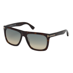 Image of Tom Ford Morgan Sunglasses Dark Havana/Gradient Blue, Size 57 frame