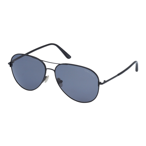 Tom Ford Polarized Clark Sunglasses Shiny Black/Smoke Polarized, Size 59 frame image thumbnail