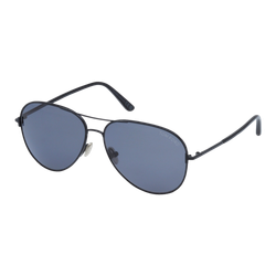 Image of Tom Ford Polarized Clark Sunglasses Shiny Black/Smoke Polarized, Size 59 frame
