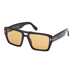 Image of Tom Ford Redford Sunglasses Shiny Black/Brown, Size 56 frame