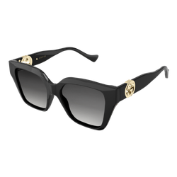 Image of Gucci Womens GG1023S Sunglasses Black/Grey Gradient, Size 54 frame