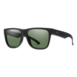 Image of Smith Polarized Lowdown 2 Sunglasses Matte Black/ChromaPop Polarized Gray Green
