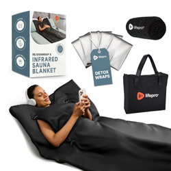 Image of Lifepro RejuvaWrap X Infrared Sauna Blanket, Black