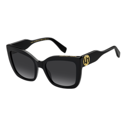 Image of Marc Jacobs The J Marc Square Sunglasses Black/Dark Grey Gradient, Size 54 frame