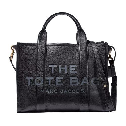 Marc Jacobs The Leather Medium Tote Bag Black image thumbnail