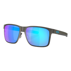 Image of Oakley Polarized Holbrook Metal Sunglasses, Matte Gunmetal/Prizm Sapphire Polarized, size 55 frame