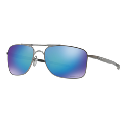 Image of Oakley Polarized Gauge 8L Sunglasses Matte Gunmetal/Prizm Sapphire Polarized, Size 62 frame
