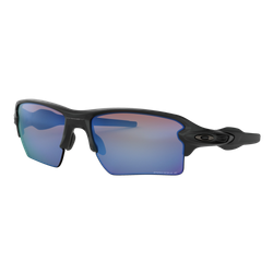 Image of Oakley Polarized Flak 2.0 XL Sunglasses Matte Black/Prizm Deep Water Polarized, Size 59 frame