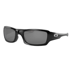 Image of Oakley Plrzd Fives Squared Sunglasses Polished Black/Black Iridium Polarized, Size 54 frame