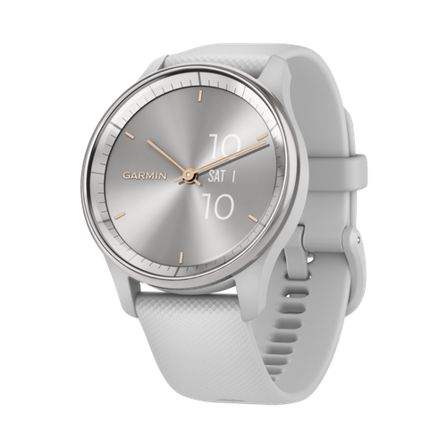 Garmin Vivomove Trend Hybrid Smartwatch Silver/Mist Gray Silicone image thumbnail