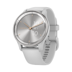 Image of Garmin Vivomove Trend Hybrid Smartwatch Silver/Mist Gray Silicone