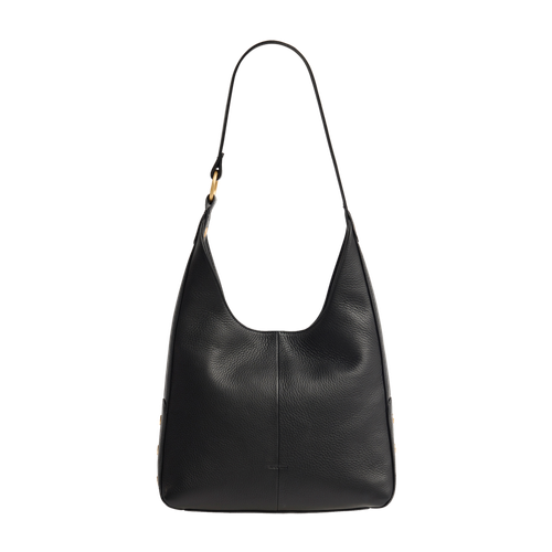 Hammitt Tim Med Shoulder Bag Black/Brushed Gold Red Zip image thumbnail