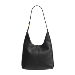 Image of Hammitt Tim Med Shoulder Bag Black/Brushed Gold Red Zip