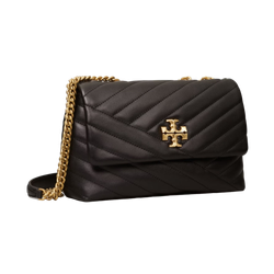 Image of Tory Burch Small Kira Chevron Convertible Shoulder Bag, Black