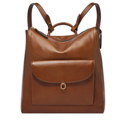 Image of Fossil Parker Leather Backpack Brown