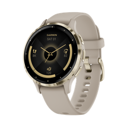 Image of Garmin Venu 3S Fitness and Health Smartwatch, Soft Gold/French Gray, 41mm