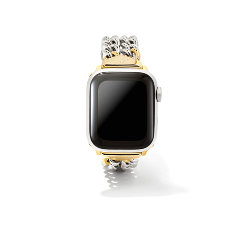 Kendra Scott Whitley Double Chain Watch Band, Two-Tone Stainless Steel, Size; X-Small image thumbnail