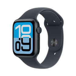 Image of Apple Watch SE 3 GPS 44mm Midnight Aluminum Case with Midnight Sport Band - Medium/Large