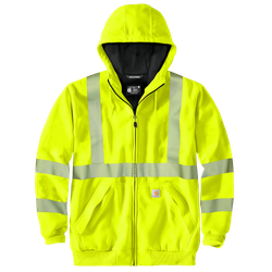 Image of Carhartt ANSI 107 Class 3 Lined Full-Zip Sweatshirt CT104988