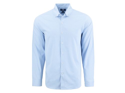 Cutter & Buck Skyline Epic Confidence Recycled Gingham Mens Long Sleeve Dress Shirt image thumbnail