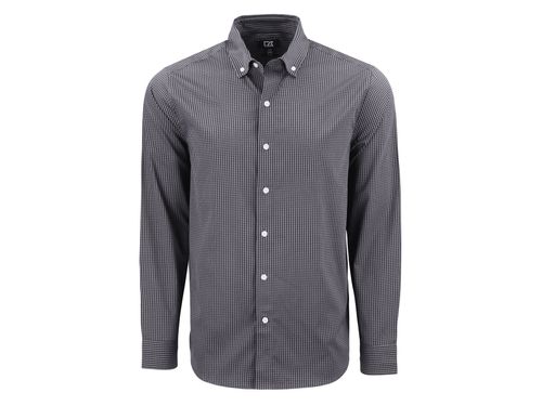 Cutter & Buck Skyline Epic Confidence Recycled Gingham Mens Long Sleeve Dress Shirt image thumbnail