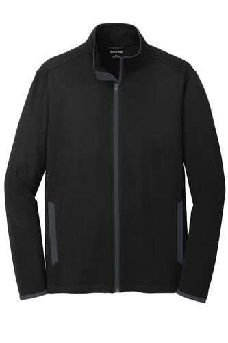 Sport-Tek Sport-Wick Stretch Contrast Full-Zip Jacket. ST853 image thumbnail