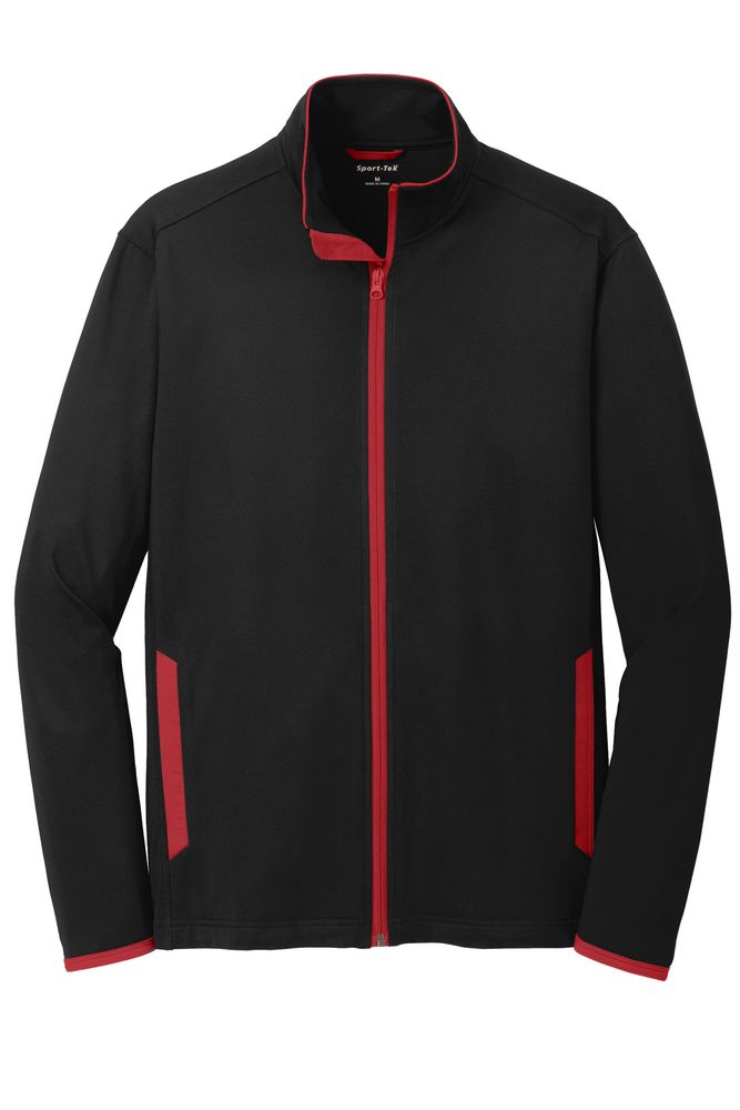 Sport-Tek Sport-Wick Stretch Contrast Full-Zip Jacket. ST853 primary image
