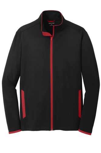 Sport-Tek Sport-Wick Stretch Contrast Full-Zip Jacket. ST853 image thumbnail