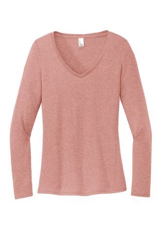 District Women's Perfect Tri Long Sleeve V-Neck Tee DT135 image thumbnail