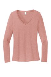 Image of District Women's Perfect Tri Long Sleeve V-Neck Tee DT135