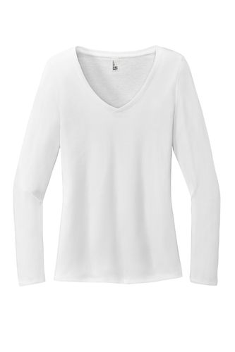 District Women's Perfect Tri Long Sleeve V-Neck Tee DT135 image thumbnail