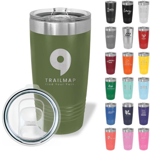 20 Oz Polar Camel Stainless Steel Tumbler with Sliding Lid image thumbnail