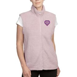 Image of Women's Sherpa Vests Pink XL