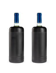 Image of Wine Label Engraved Black Wine Chiller 2 sided