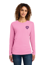 Image of  Ladies Long Sleeve Core Cotton Tee.