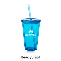 Image of 16oz Double-Wall Straw Tumbler