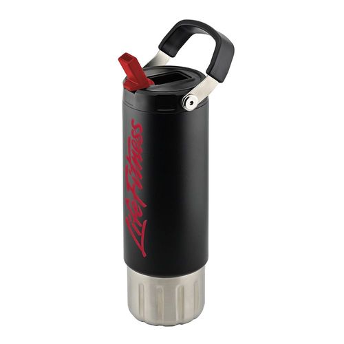 Life Fitness 25 oz. Flip to Sip Sport Bottle Black/ Red image thumbnail
