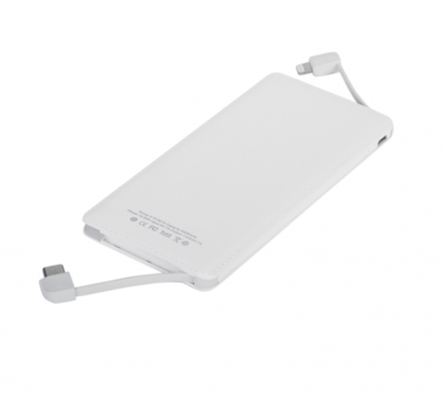 Slim Textured Built-in Cable Power Bank image thumbnail