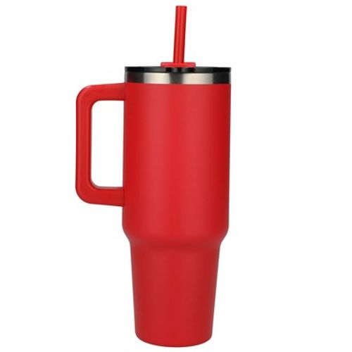 Pinnacle 40 oz Vacuum Insulated Eco-Friendly Travel Tumbler With Straw image thumbnail