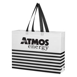 Image of Non-Woven Horizontal Stripe Tote