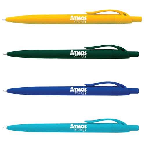 4 Pack Assorted Color : Sleek Write Rubberized Pen image thumbnail