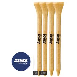 Image of 4 Wood Tees Pack with Ball Marker - Pack of 10