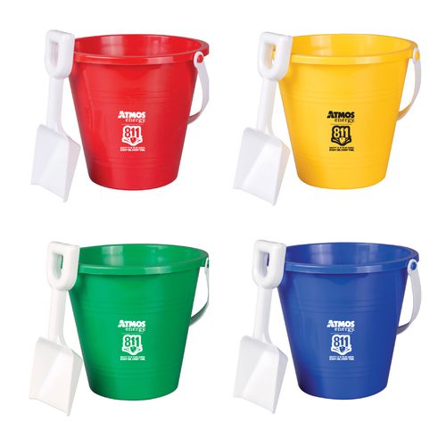6" Pail with Shovel - Pack of 5 image thumbnail 6" Pail with Shovel - Pack of 5 image thumbnail