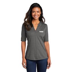 Image of Port Authority Ladies Stretch Heather Open Neck Top