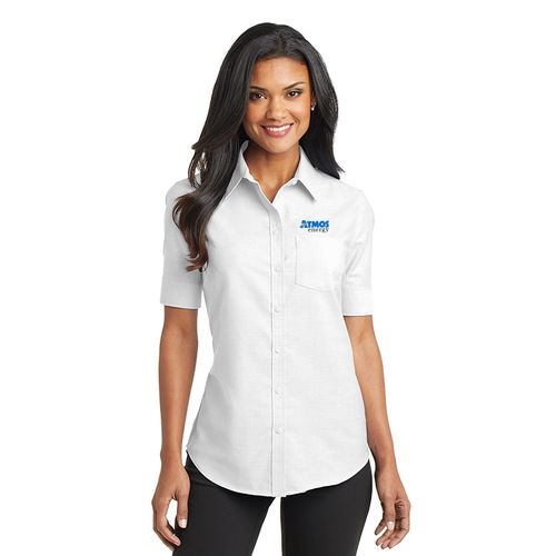 Port Authority Ladies Short Sleeve SuperPro Oxford Shirt image thumbnail
