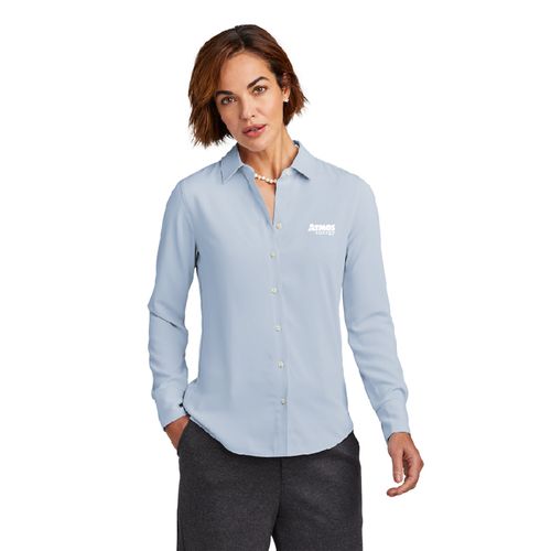 Brooks Brothers Women's Full-Button Satin Blouse image thumbnail Brooks Brothers Women's Full-Button Satin Blouse image thumbnail